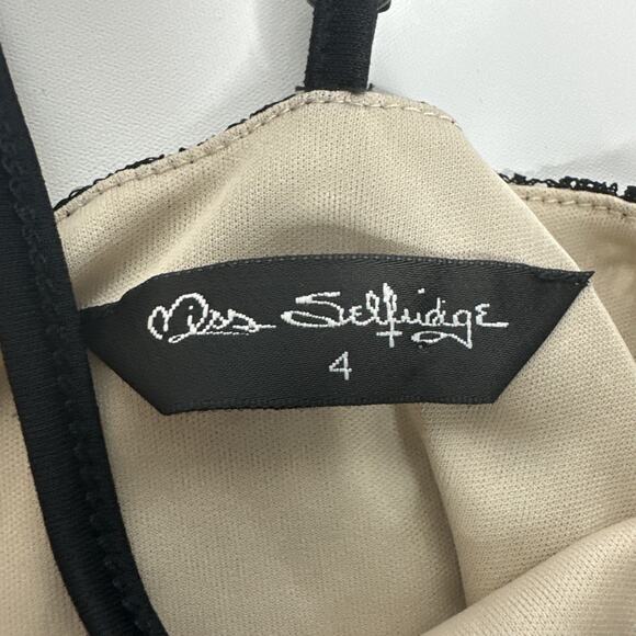 Vintage Miss Selfridge Lace Peplum Top XS Black Sheer Y2K Coquette Goth Tank - Picture 9 of 10